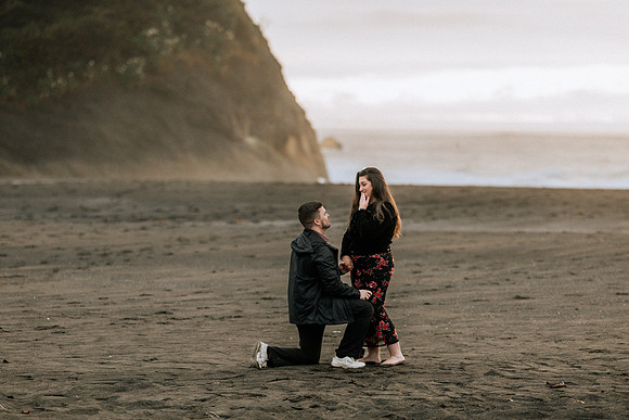 Drake & Kennedy Surprise Proposal Neskowin OREGON