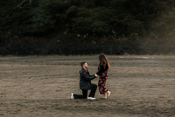 Drake & Kennedy Surprise Proposal Neskowin OREGON