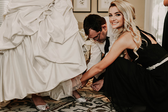 Keri & John Getting ready