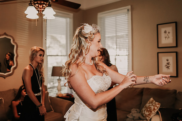 Keri & John Getting ready